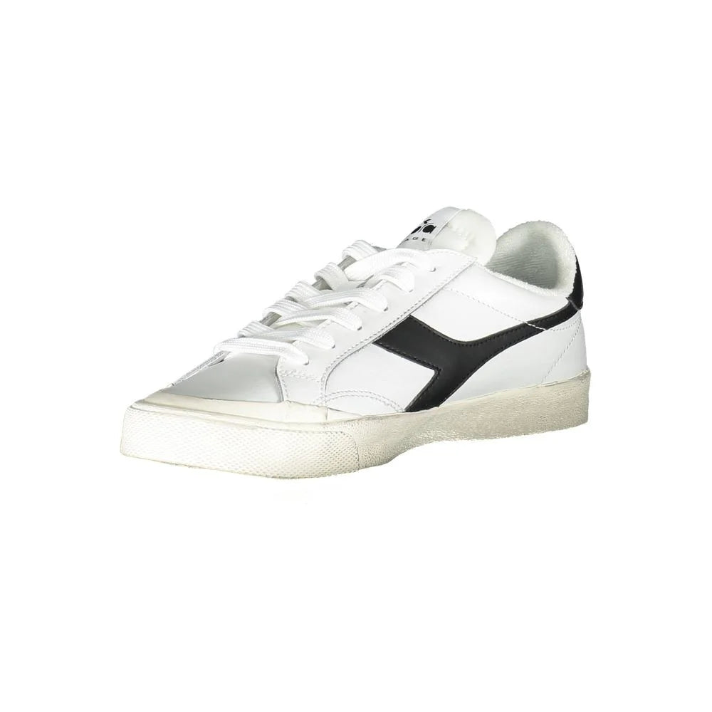 Diadora White Fabric Sneaker - Athletic Shoes