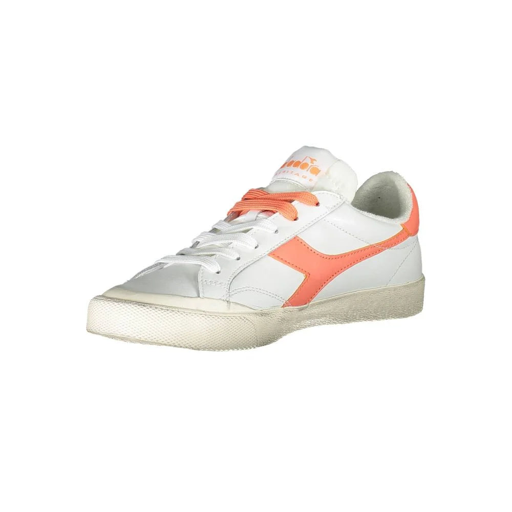 Diadora White Leather Women Sneaker - Sneakers