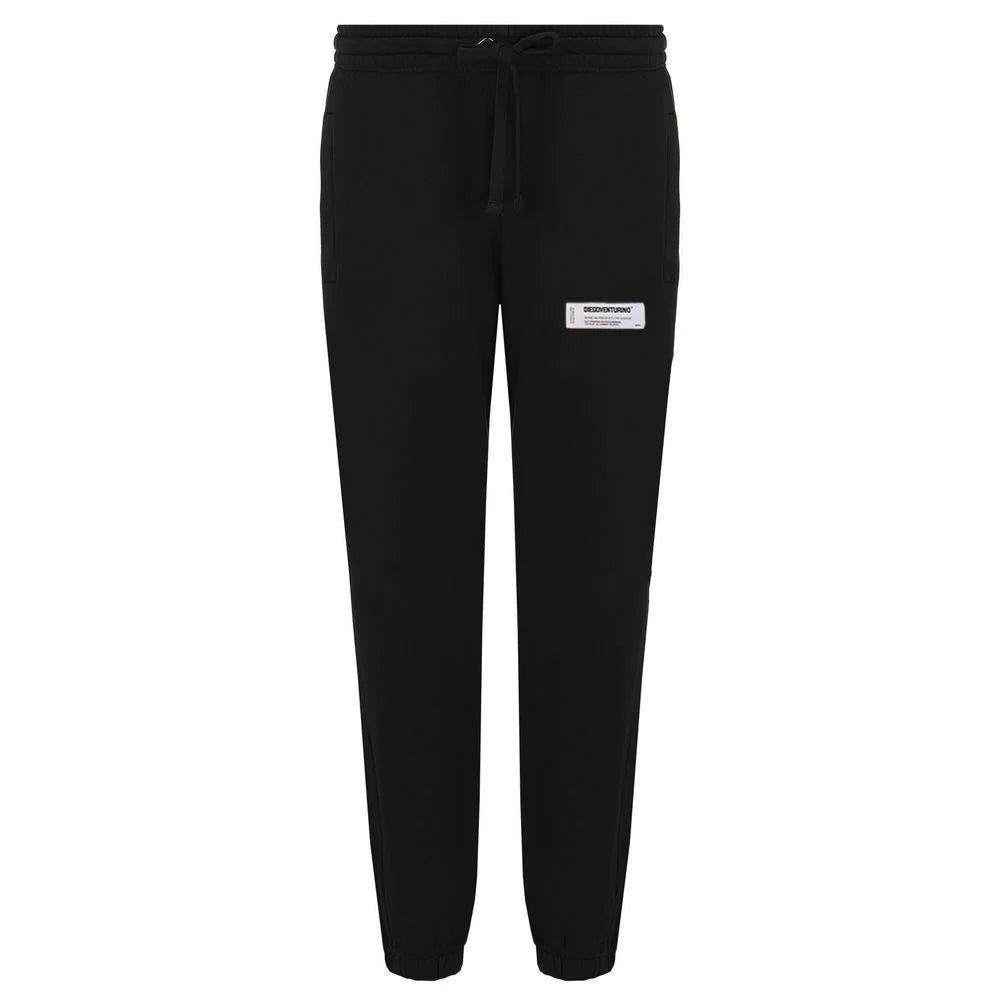 Diego Venturino Black Cotton Men Sweatpant - S - Sweatpants