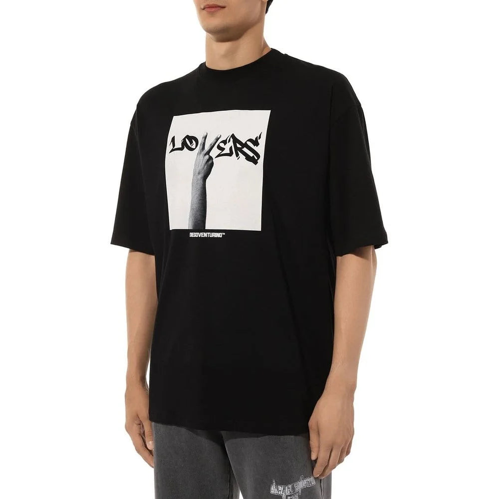 Diego Venturino Black Cotton T-Shirt - T-Shirts