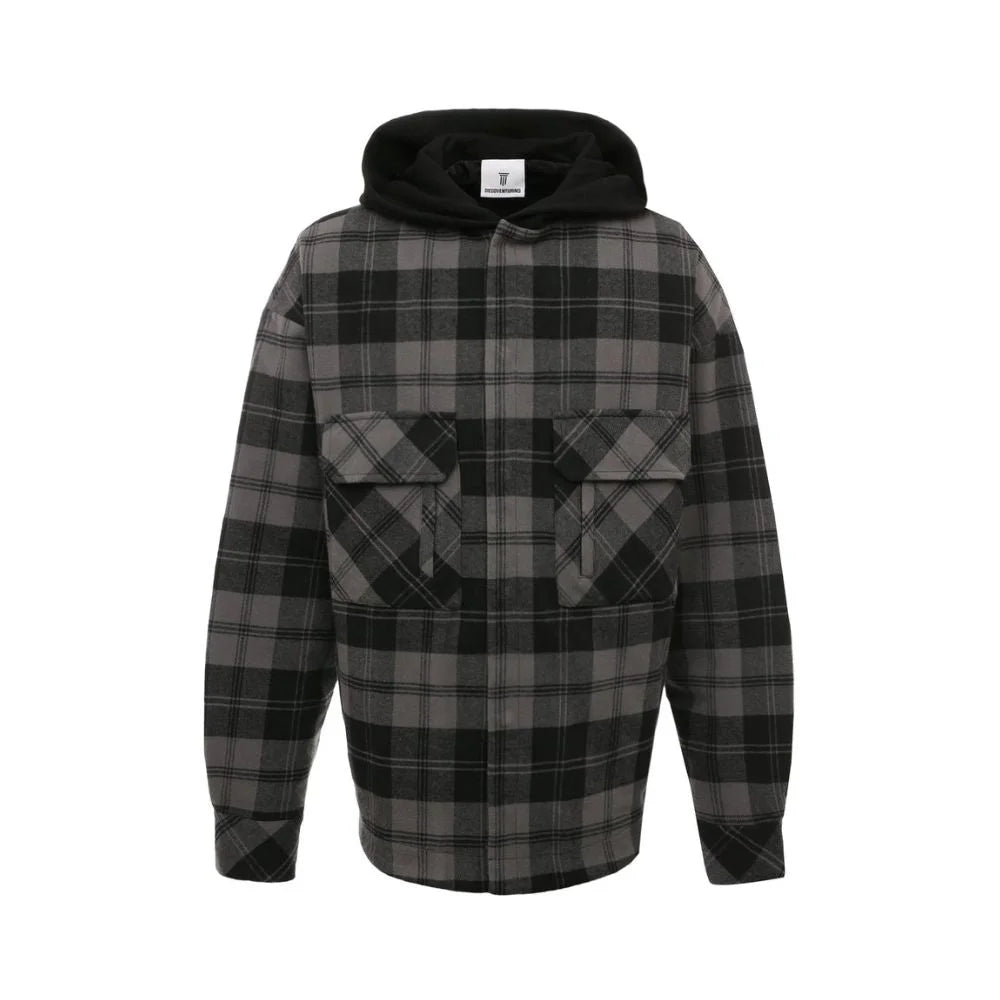 Diego Venturino Gray Cotton Men’s Jacket - L - Coats & Jackets