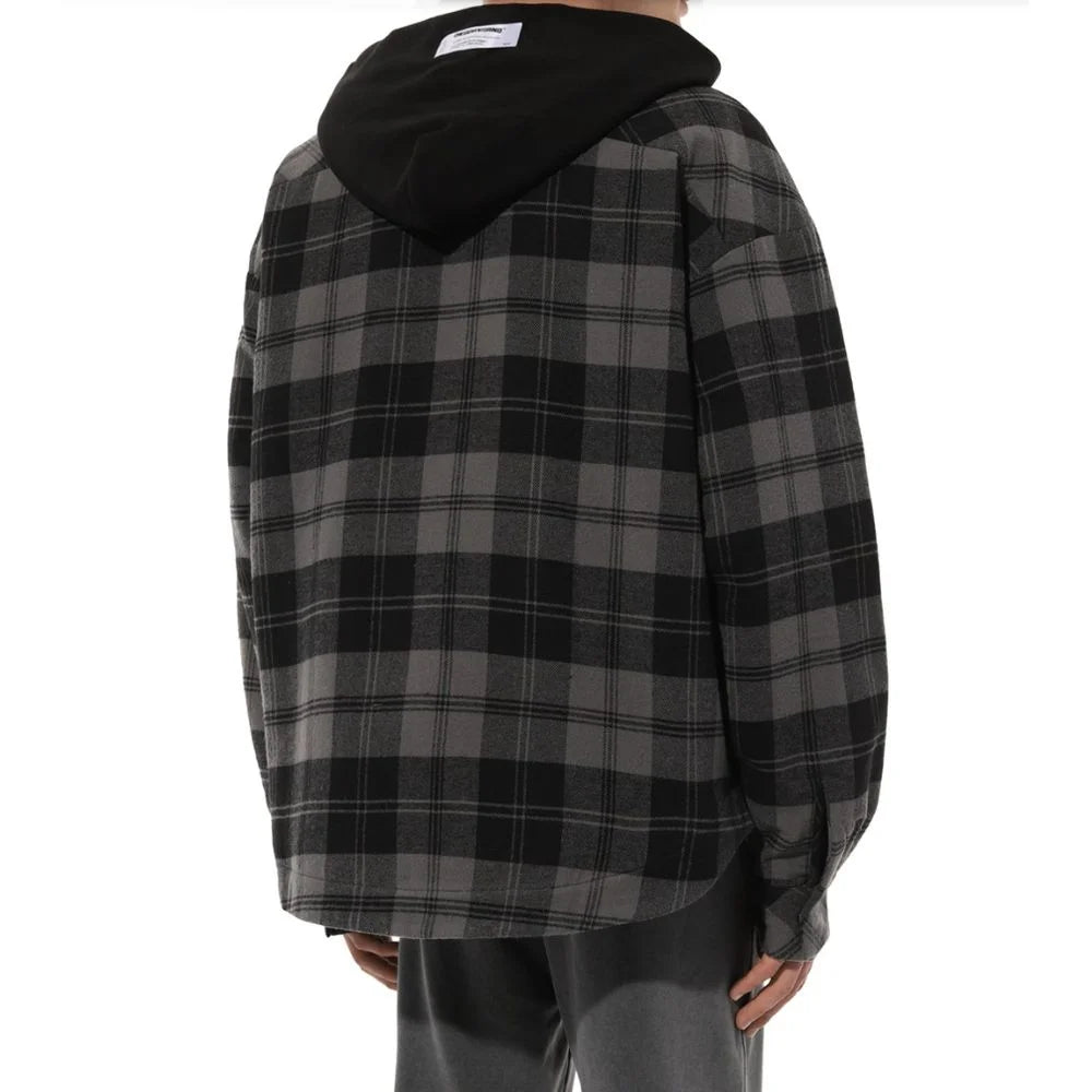 Diego Venturino Gray Cotton Men’s Jacket - L - Coats & Jackets