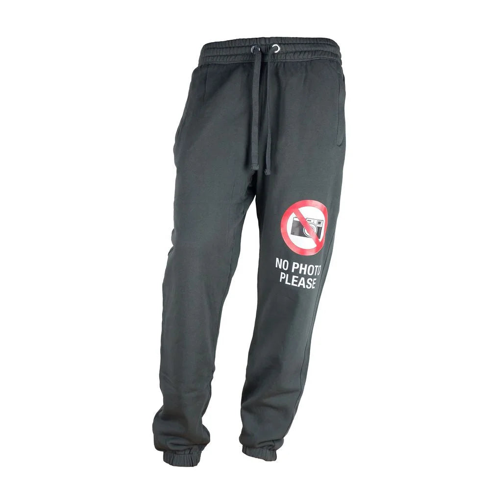Diego Venturino Gray Cotton Men’s Track Pant - Joggers