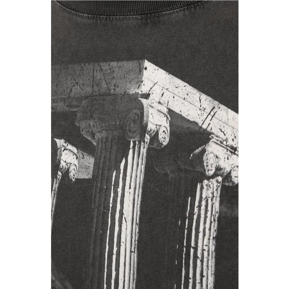 Diego Venturino Gray Cotton T-Shirt - S - T-Shirts
