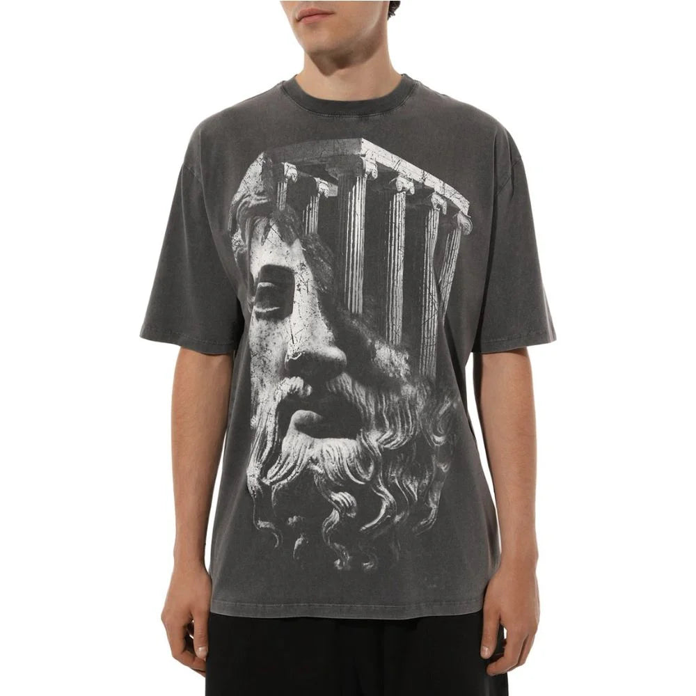 Diego Venturino Gray Cotton T-Shirt - S - T-Shirts