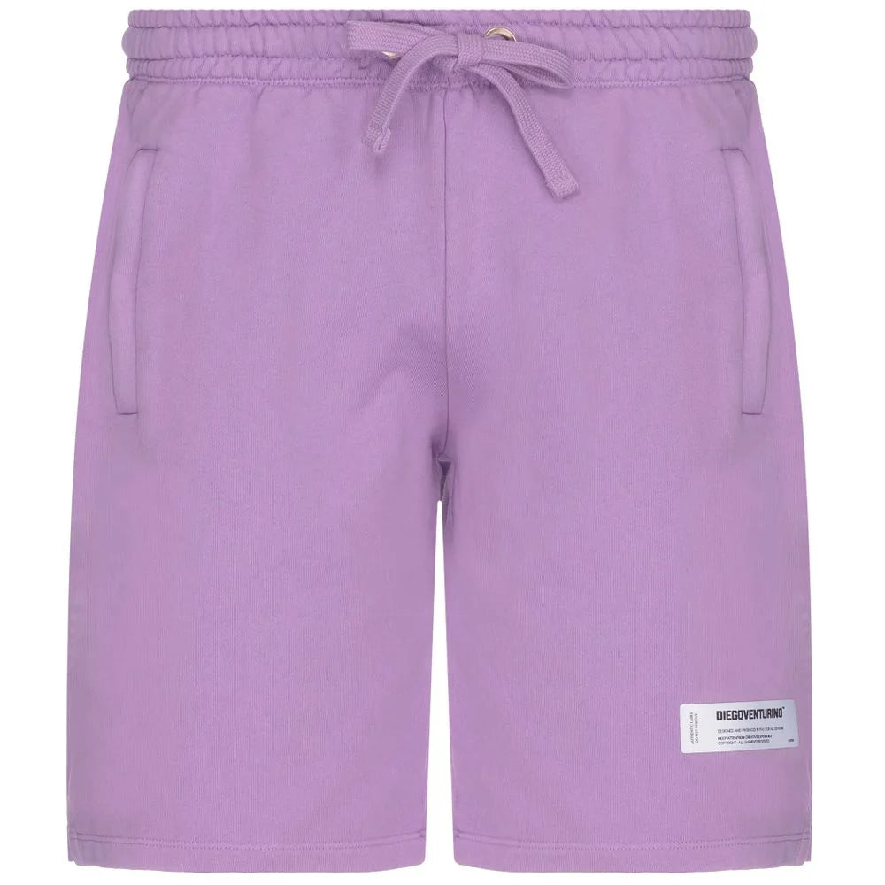 Diego Venturino Purple Cotton Short - M - Jogger Shorts