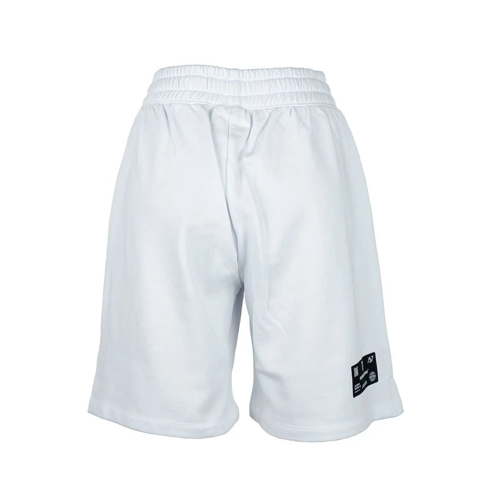 Diego Venturino White Cotton Women Shorts - XS - Jogger Shorts