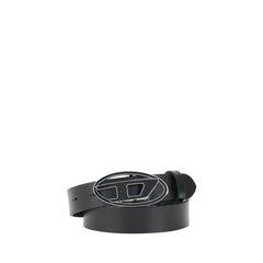 Diesel Black Calf Leather Bos Taurus Regular Belt