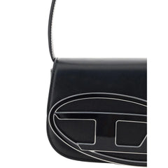 Diesel Black Calf Leather Bos Taurus Shoulder Bag