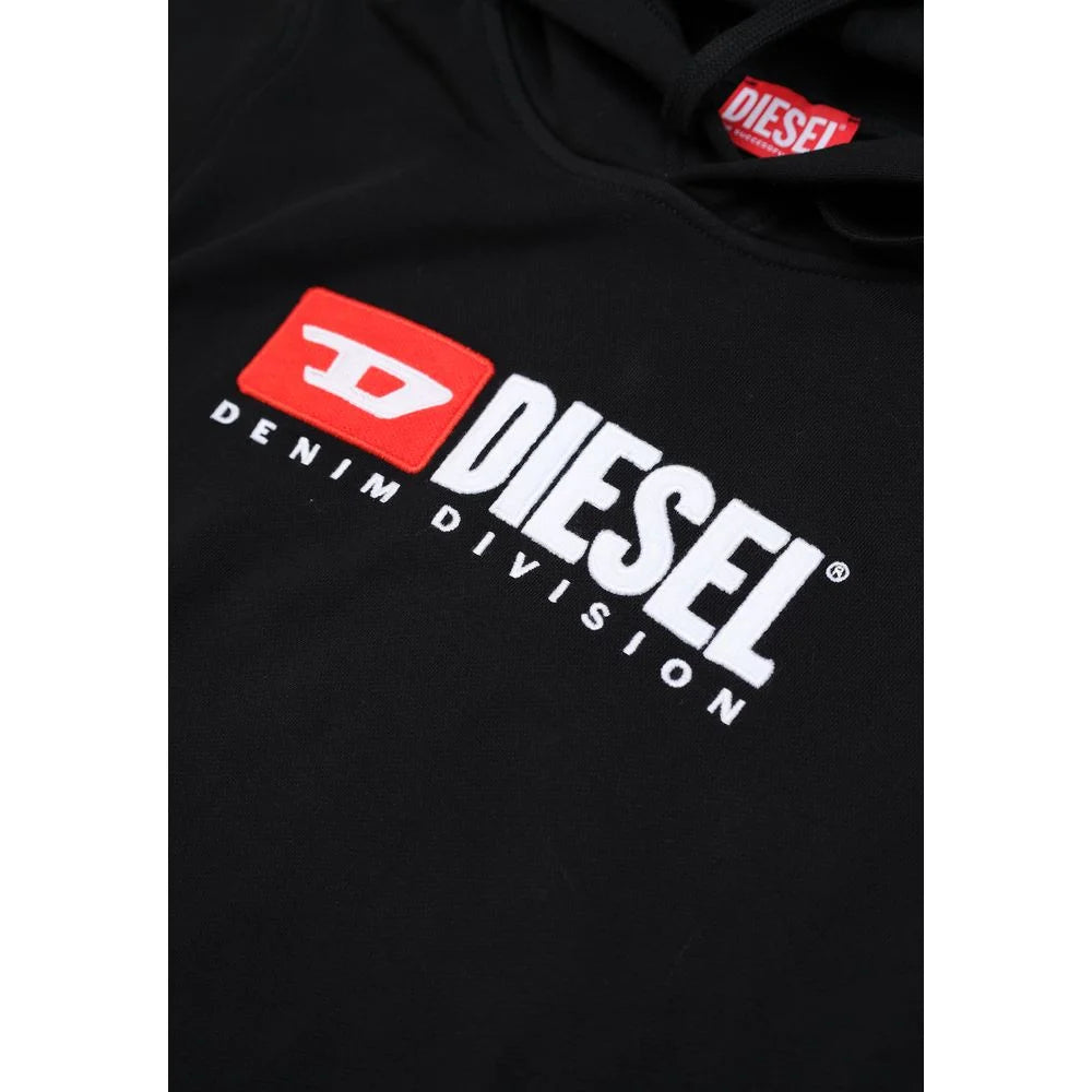 Diesel Black Cotton Hoody - IT38|XS - Hoodies