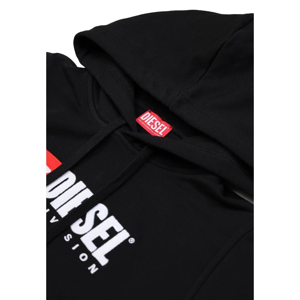 Diesel Black Cotton Hoody - IT38|XS - Hoodies