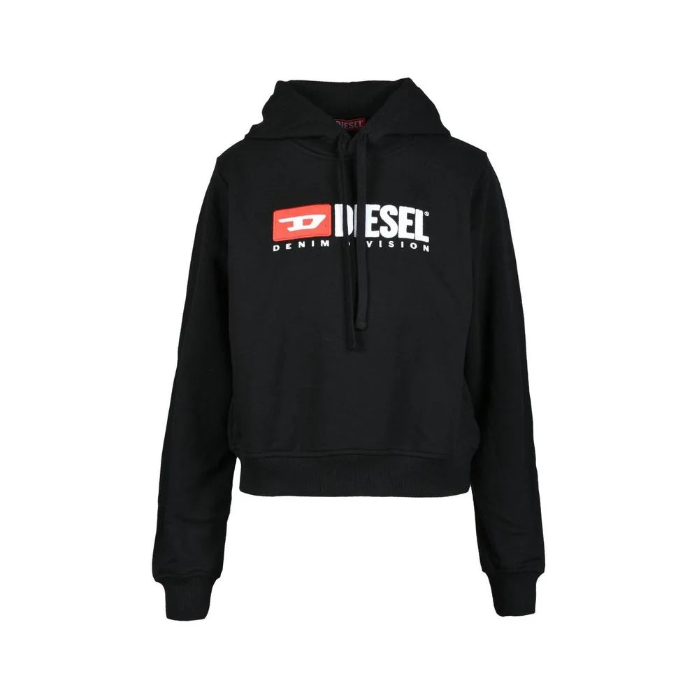 Diesel Black Cotton Hoody - IT38|XS - Hoodies