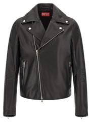 Diesel Black Cowhide Leather Jacket - IT50 | L