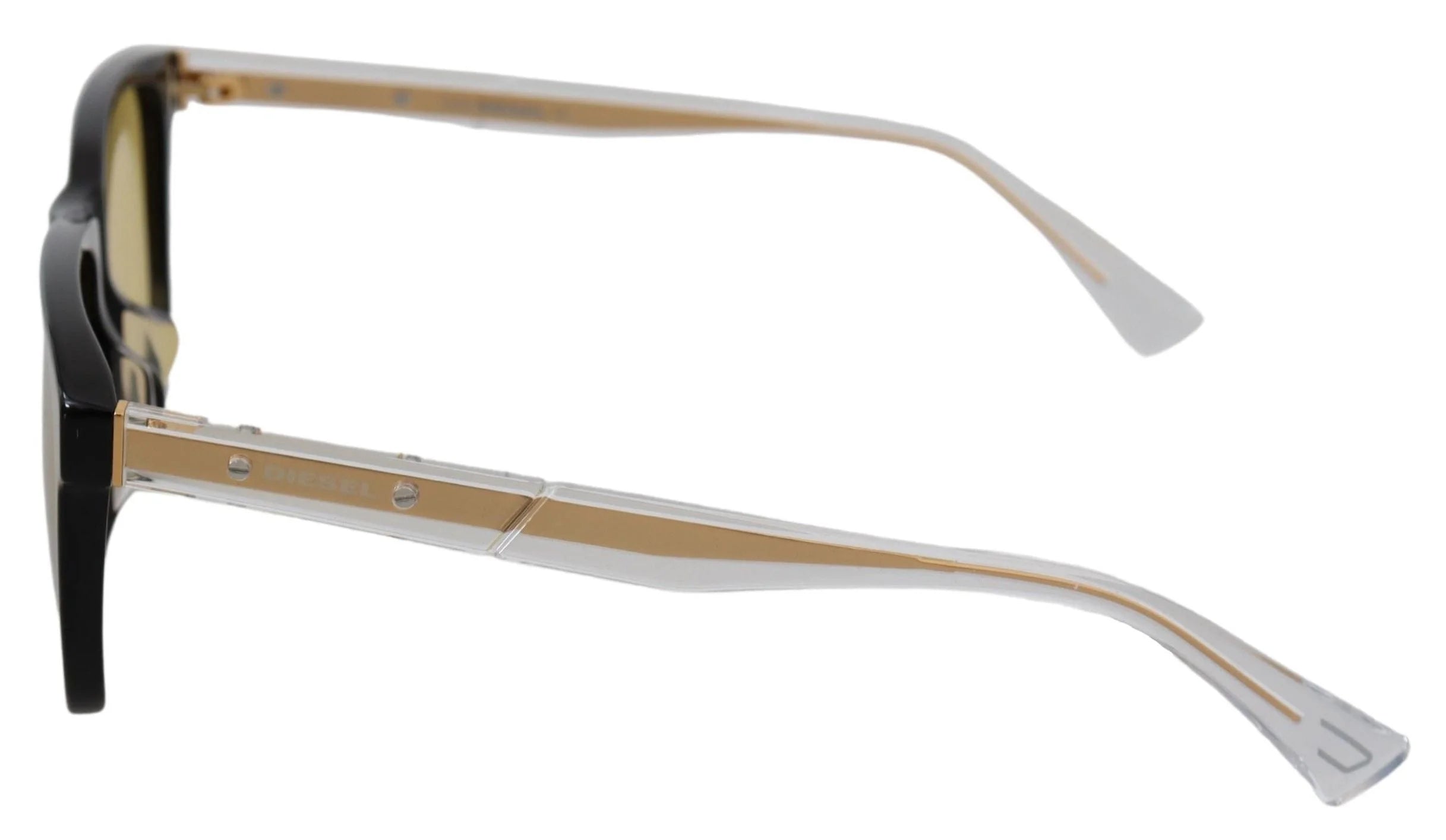 Diesel Black Frame DL0330-D 01E 57 Yellow Transparent Lenses Sunglasses - Sunglasses