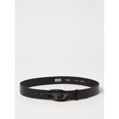 Diesel Black Leather Belt - UNI - Belts