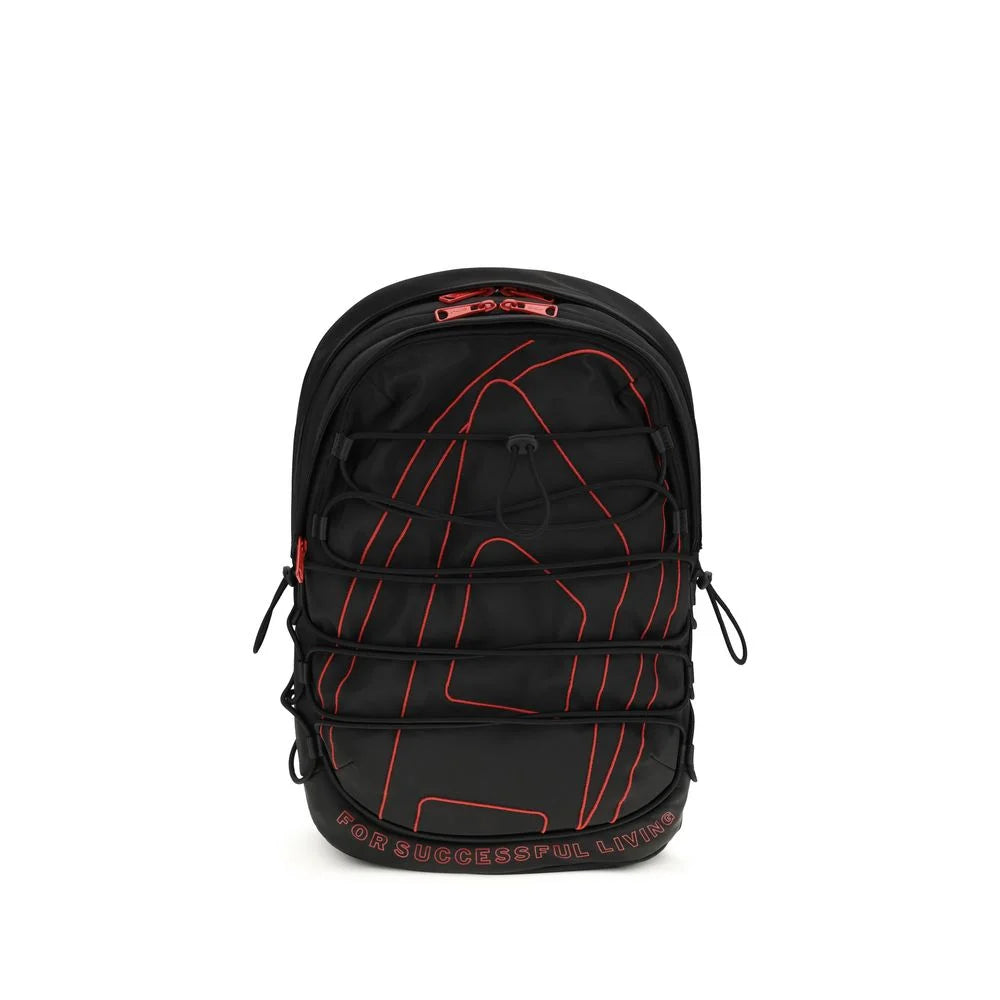 Diesel Black Polyester Backpack - Laptop Backpacks