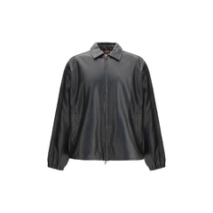 Diesel Black Polyester Biker Jacket