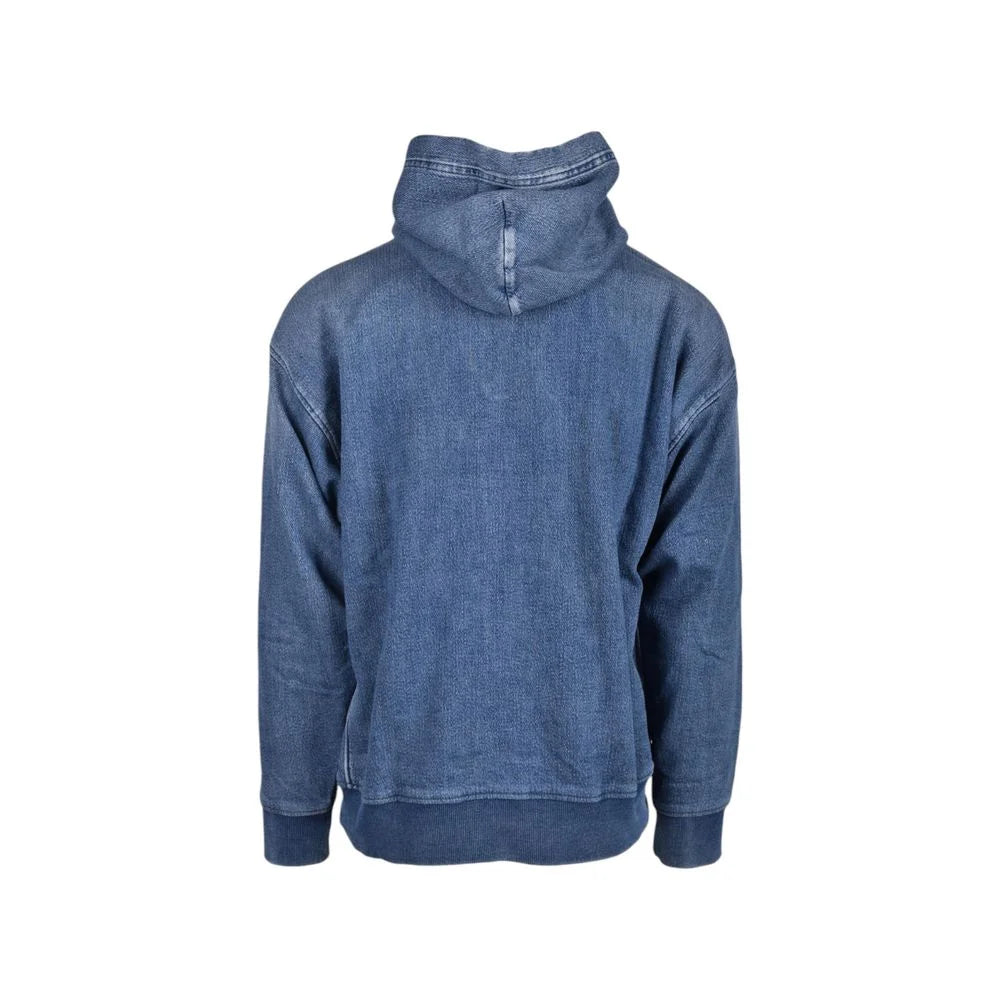 Diesel Blue Cotton Hoody - IT52 | XL - Hoodies