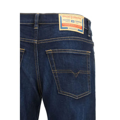 Diesel Blue Cotton Relaxed Fit Jeans