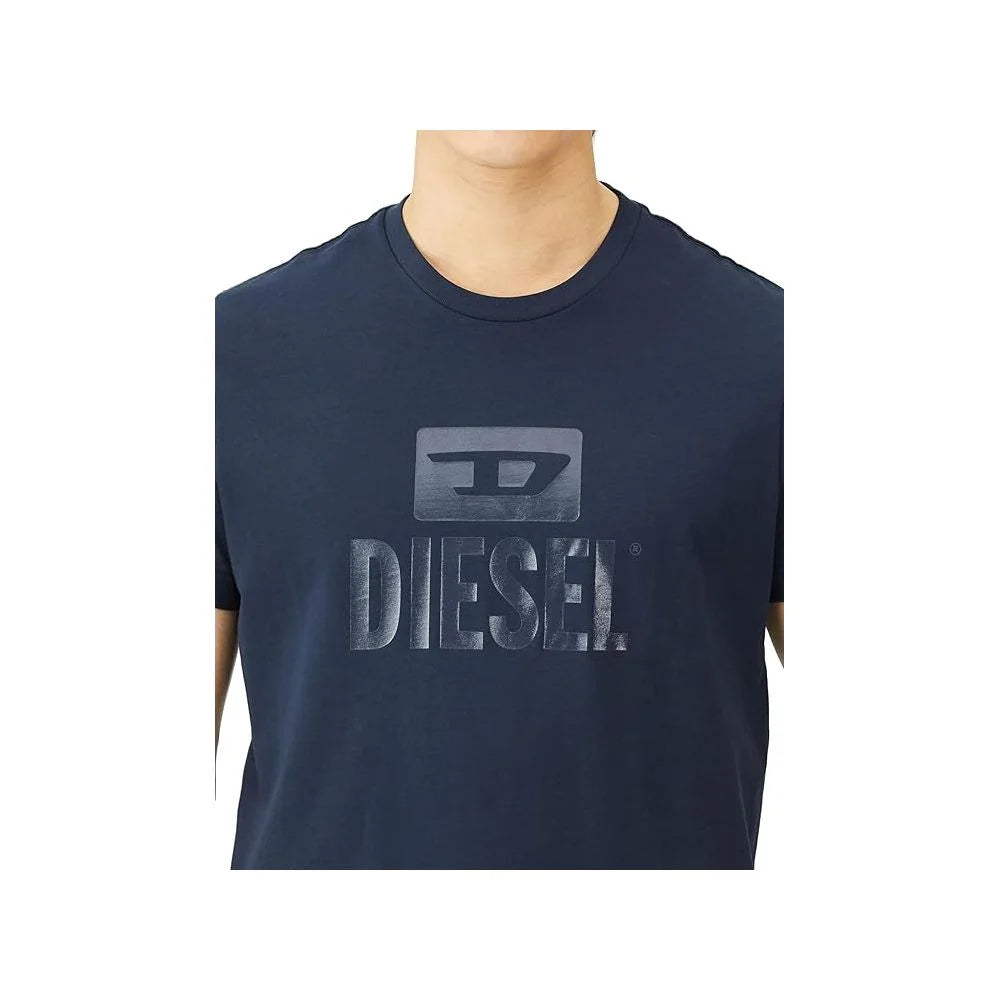 Diesel Blue Cotton T-Shirt - T-Shirts