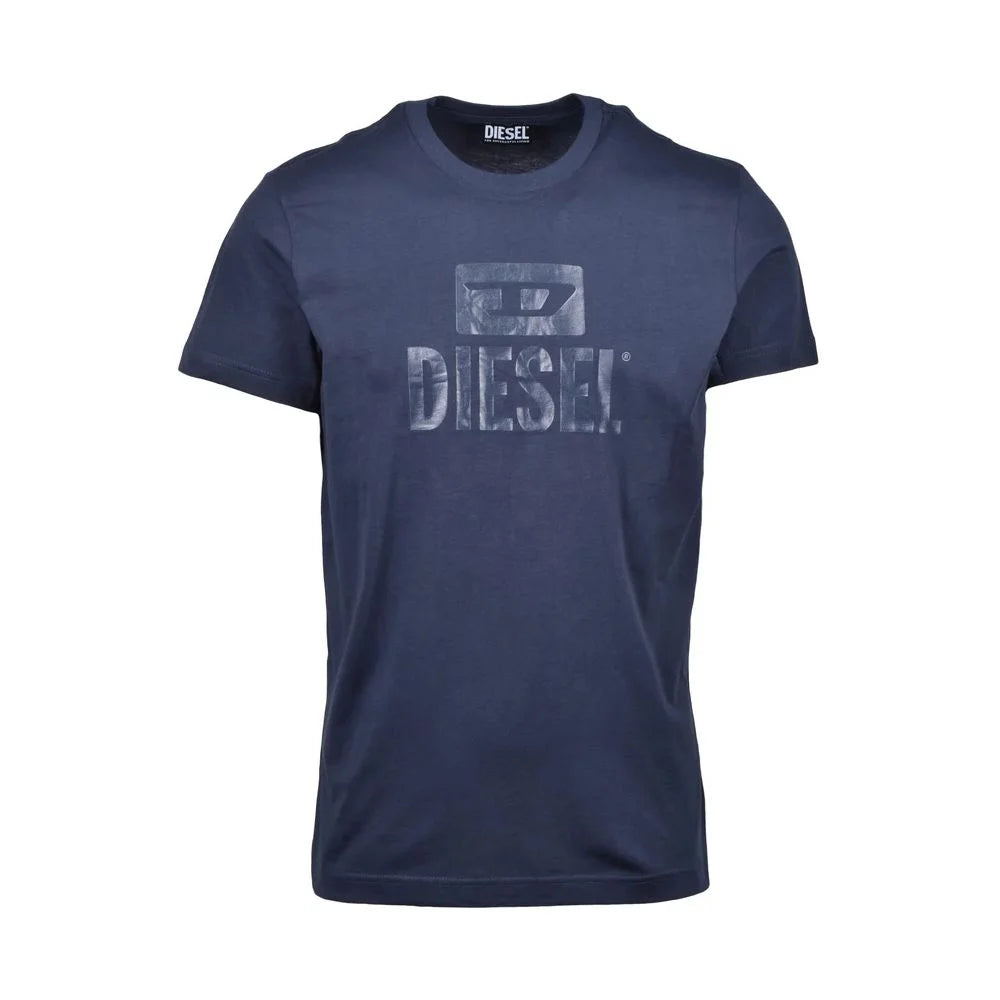 Diesel Blue Cotton T-Shirt - T-Shirts