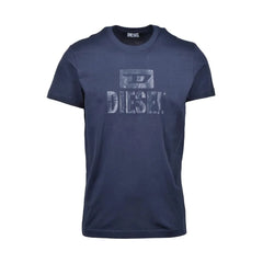 Diesel Blue Cotton T-Shirt - T-Shirts