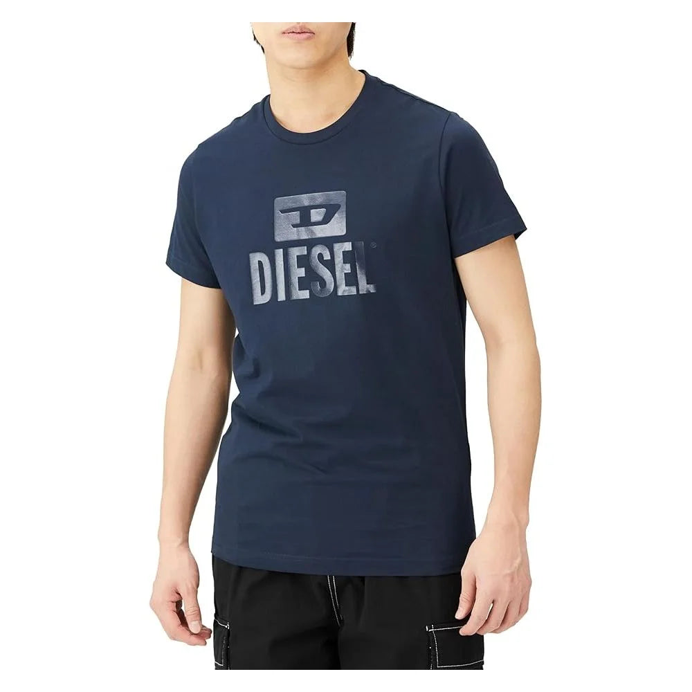 Diesel Blue Cotton T-Shirt - T-Shirts