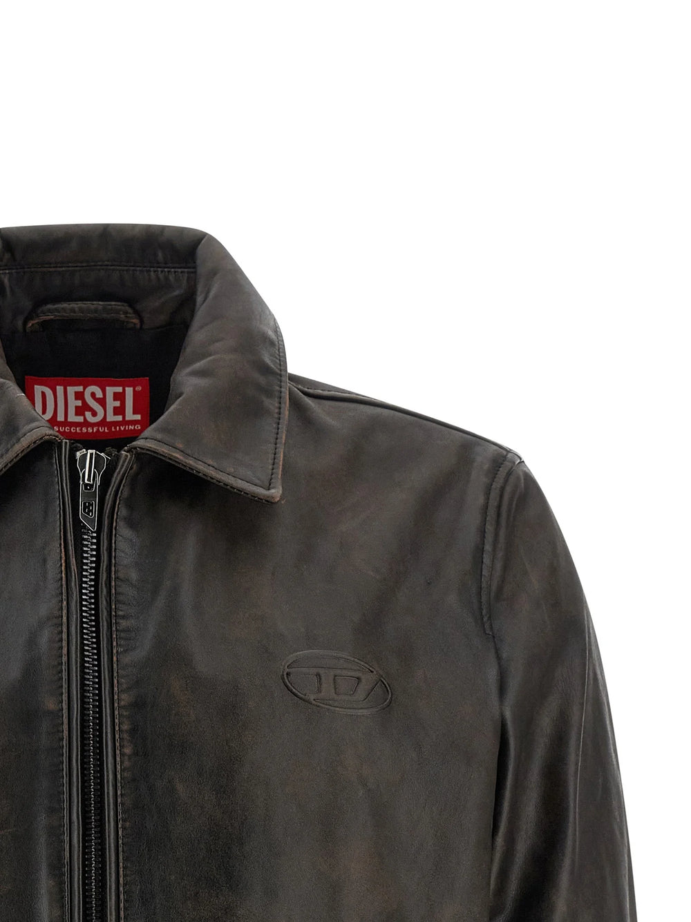 Diesel Brown Cowhide Leather Jacket - IT50 | L