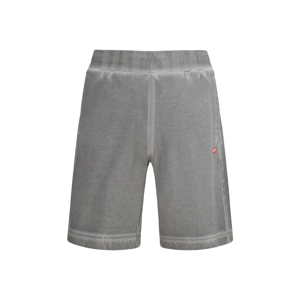 Diesel Gray Cotton Bermuda Shorts