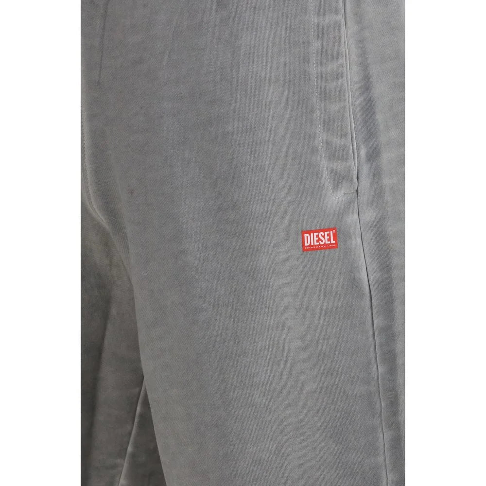 Diesel Gray Cotton Bermuda Shorts