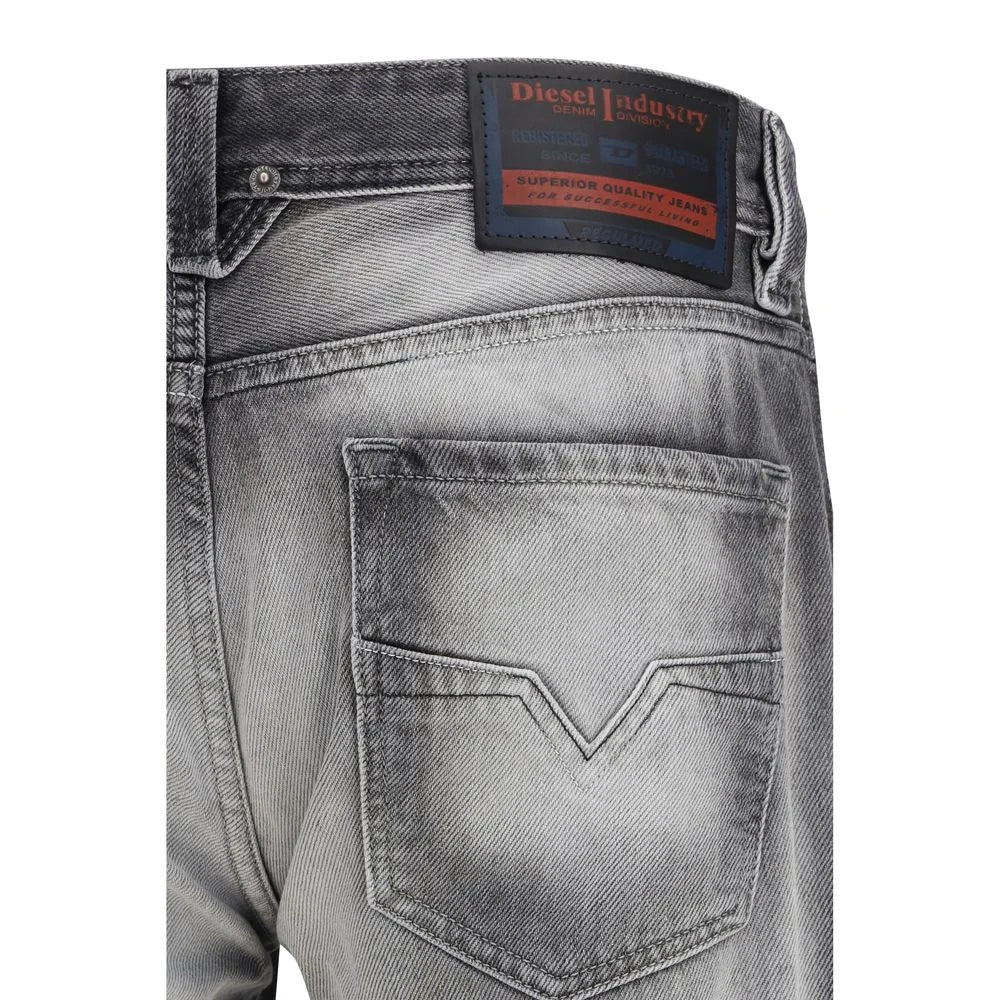 Diesel Gray Cotton Bootcut Jeans