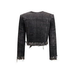 Diesel Gray Cotton Denim Jacket