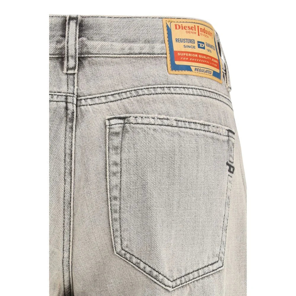 Diesel Gray Cotton Flared Jeans