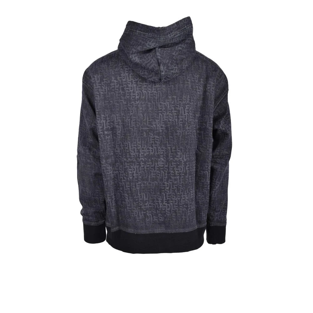 Diesel Gray Cotton Hoody - IT48 | L - Hoodies