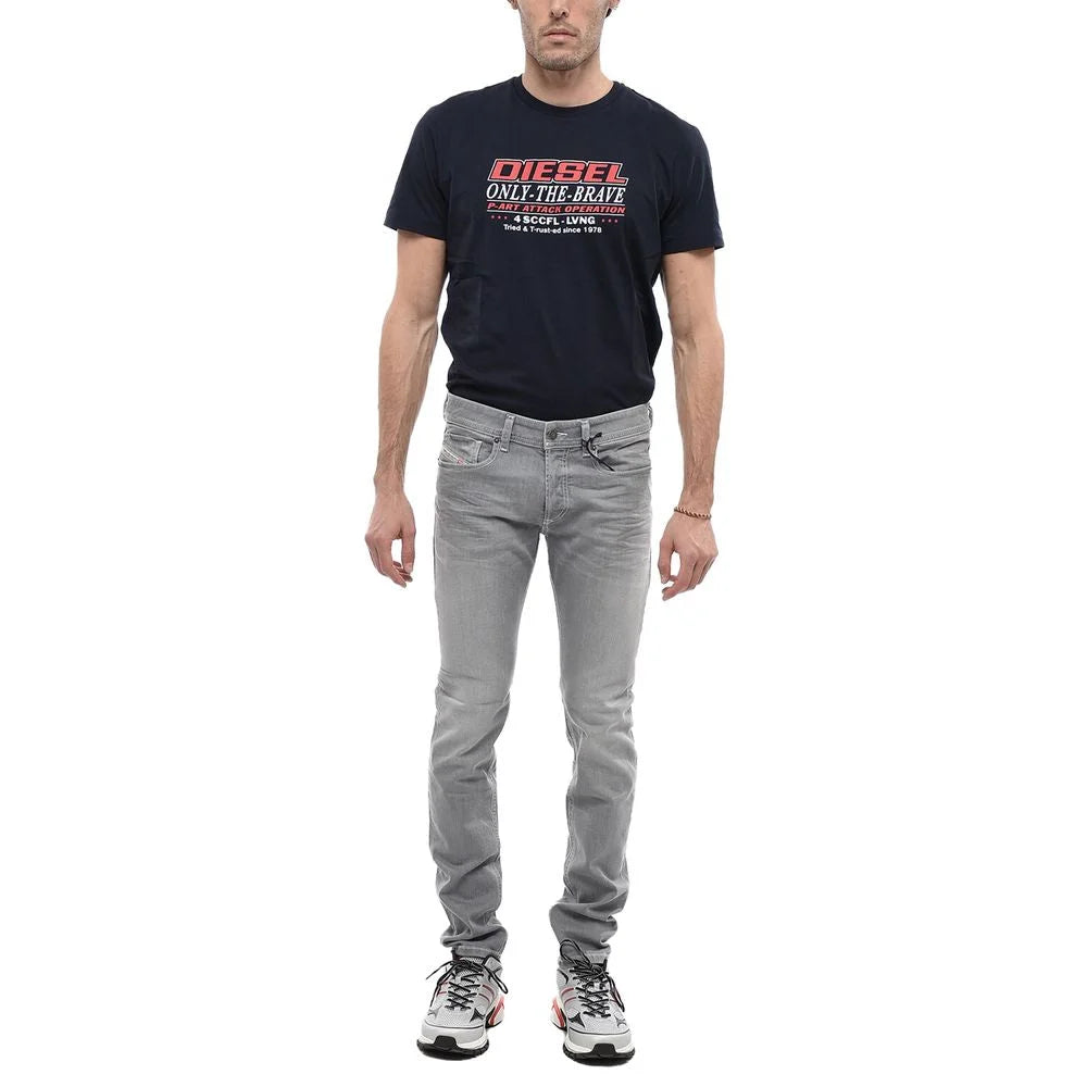 Diesel Gray Cotton Men Skinny Jean - Jeans
