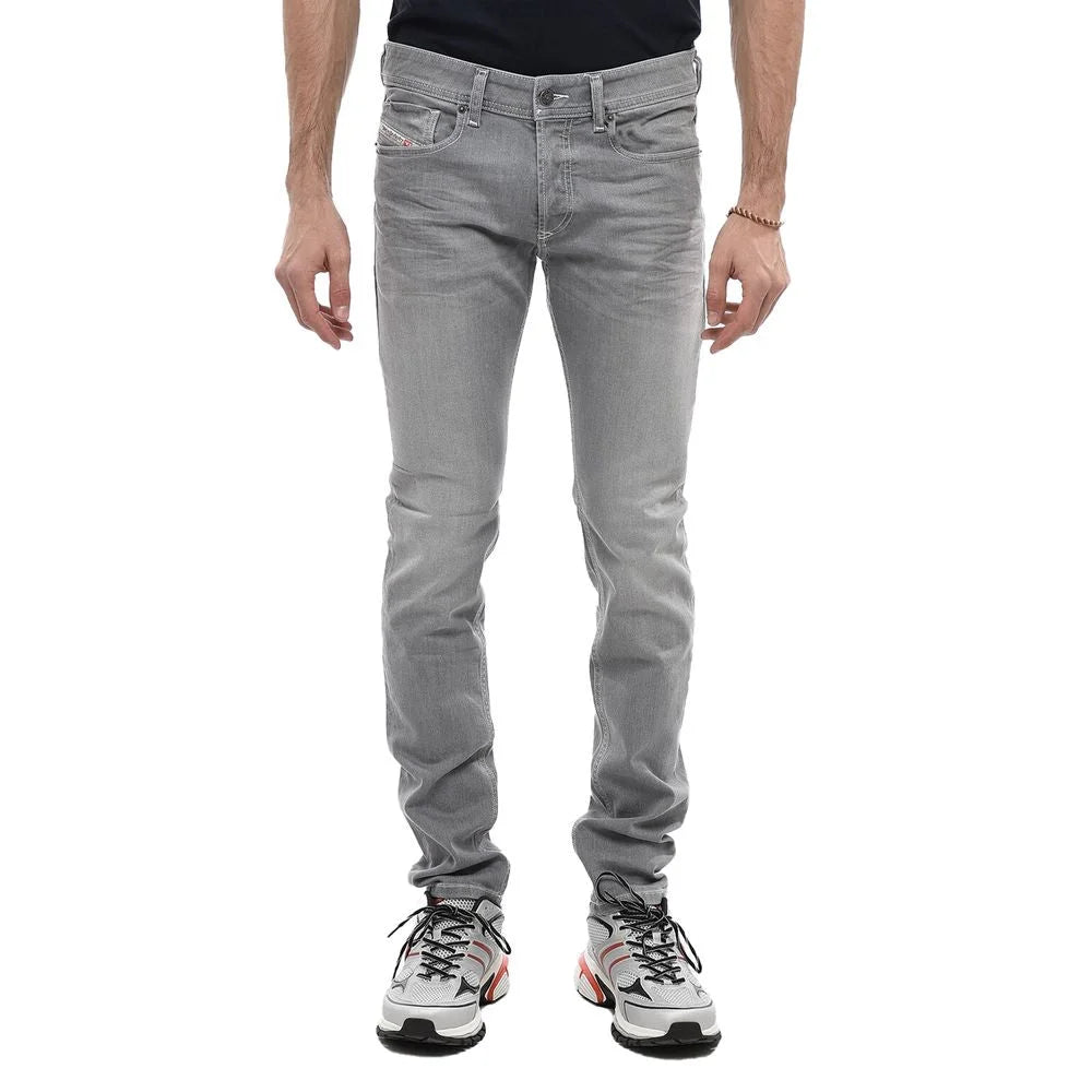 Diesel Gray Cotton Men Skinny Jean - Jeans