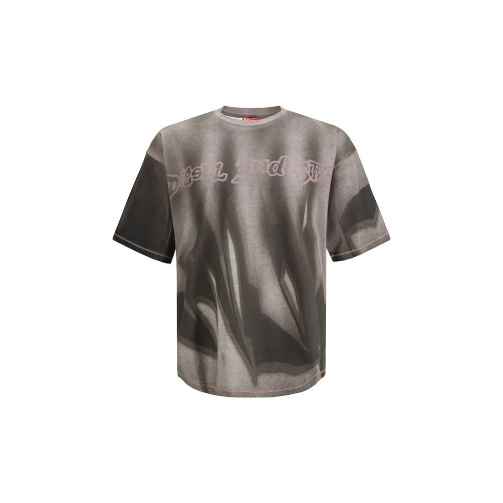 Diesel Gray Cotton T-Shirt - M