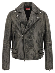 Diesel Gray Cowhide Leather Jacket - IT50 | L