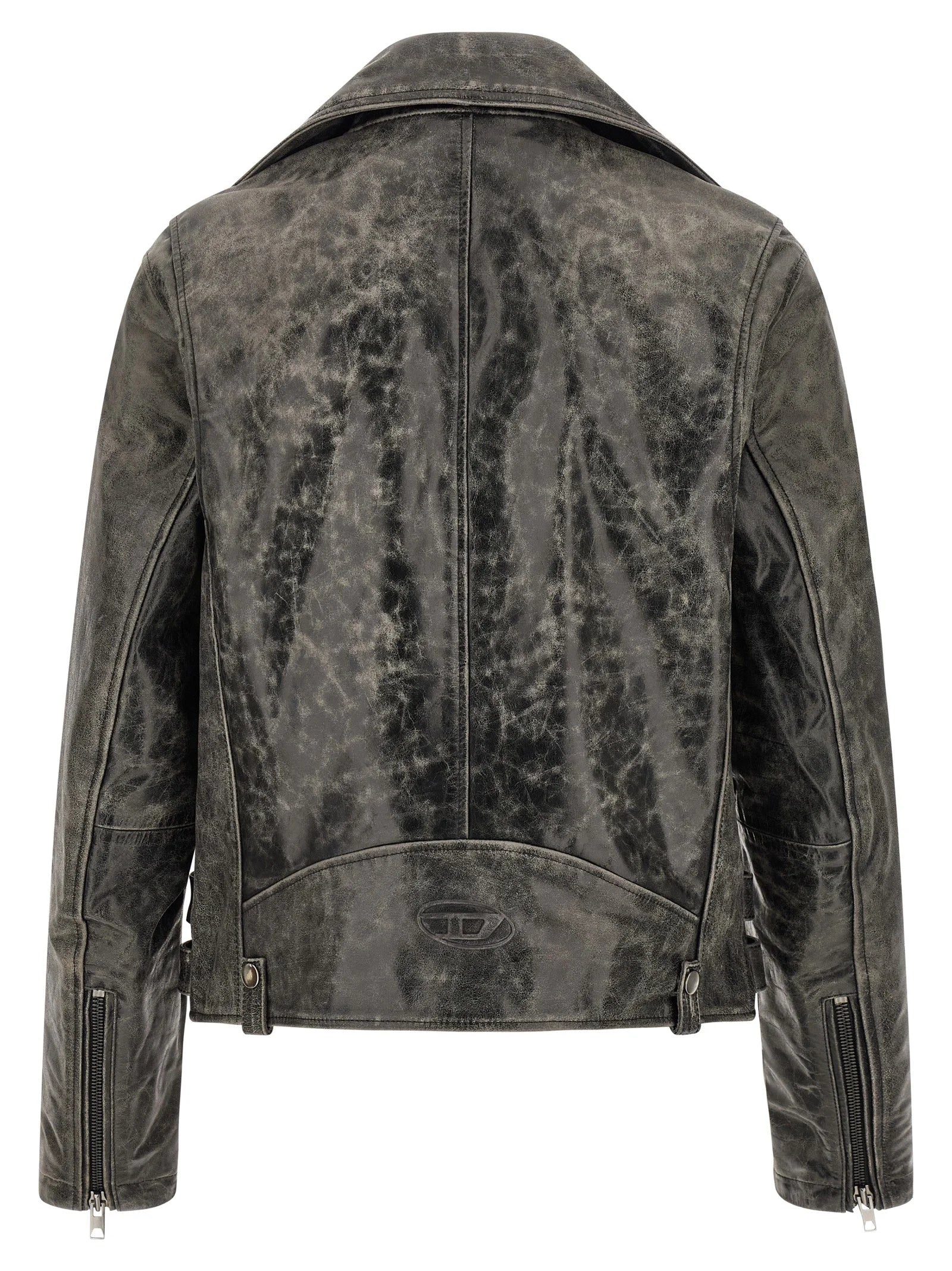 Diesel Gray Cowhide Leather Jacket - IT50 | L