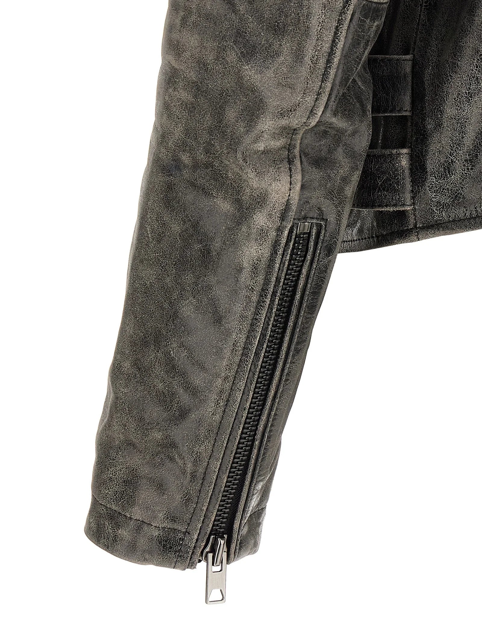 Diesel Gray Cowhide Leather Jacket - IT50 | L