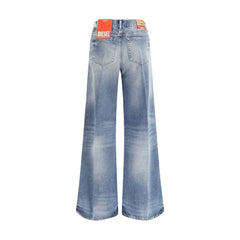Diesel Light Blue Cotton Bootcut Jeans
