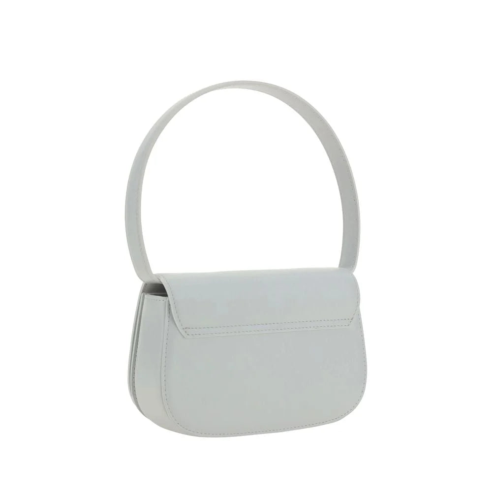 Diesel White Calf Leather Bos Taurus Shoulder Bag