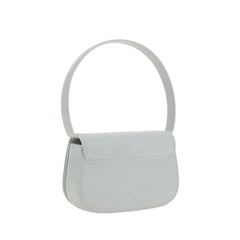 Diesel White Calf Leather Bos Taurus Shoulder Bag