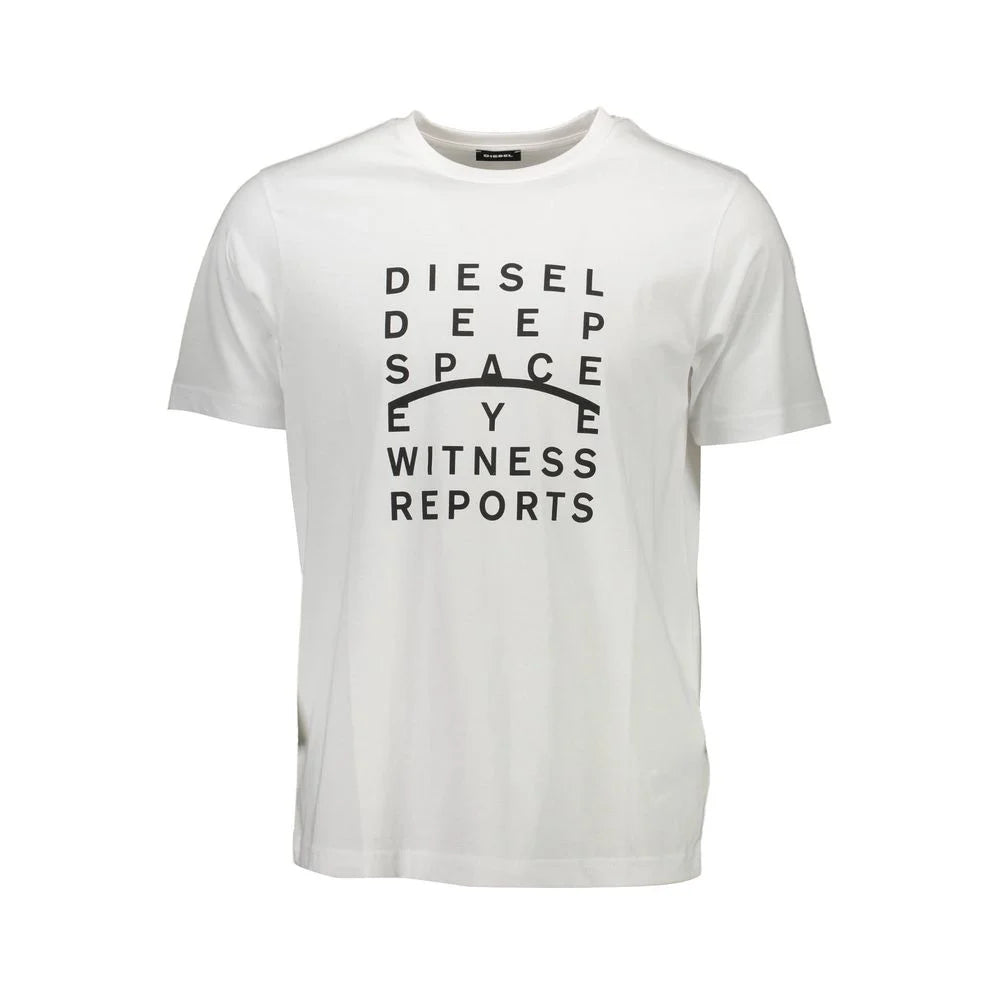 Diesel White Cotton Men T-Shirt - XL - T-Shirts