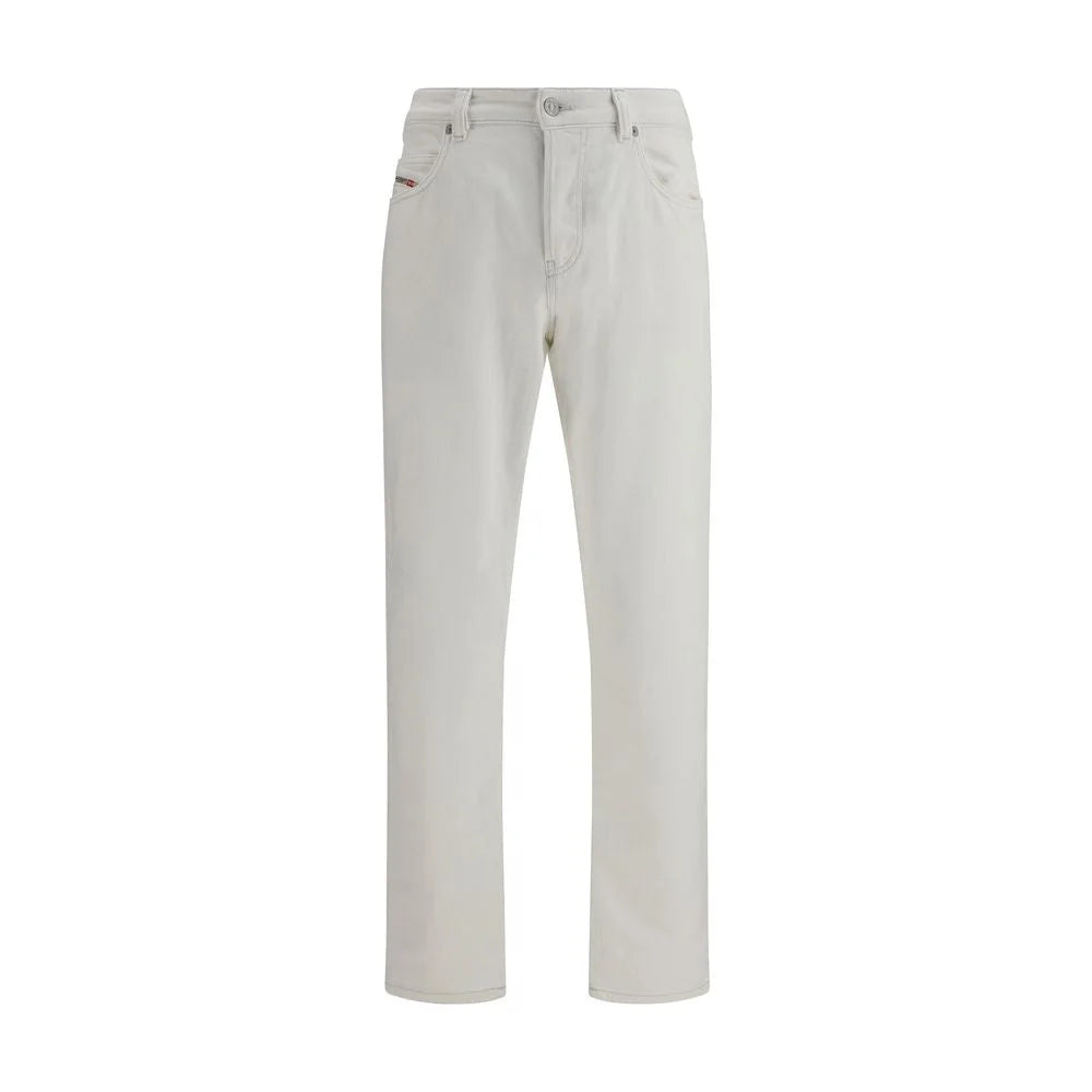 Diesel White Cotton Slim Fit Jeans