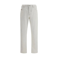 Diesel White Cotton Slim Fit Jeans