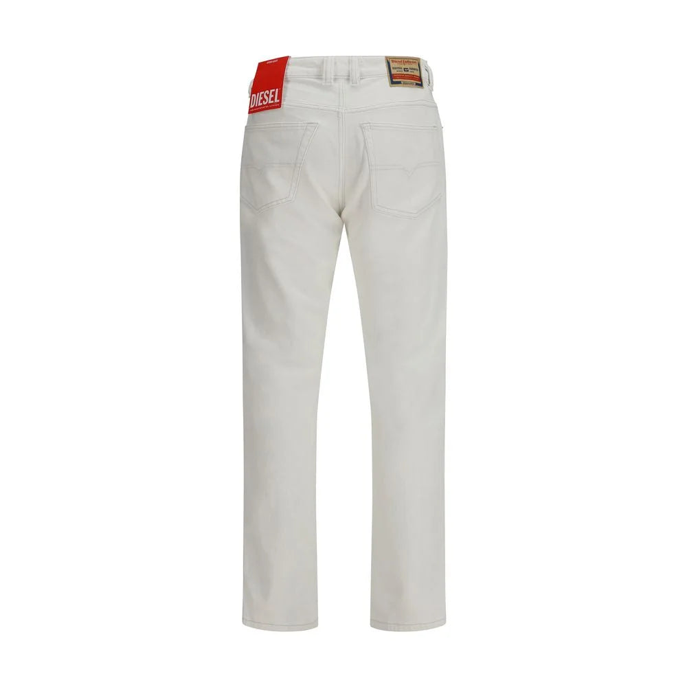 Diesel White Cotton Slim Fit Jeans