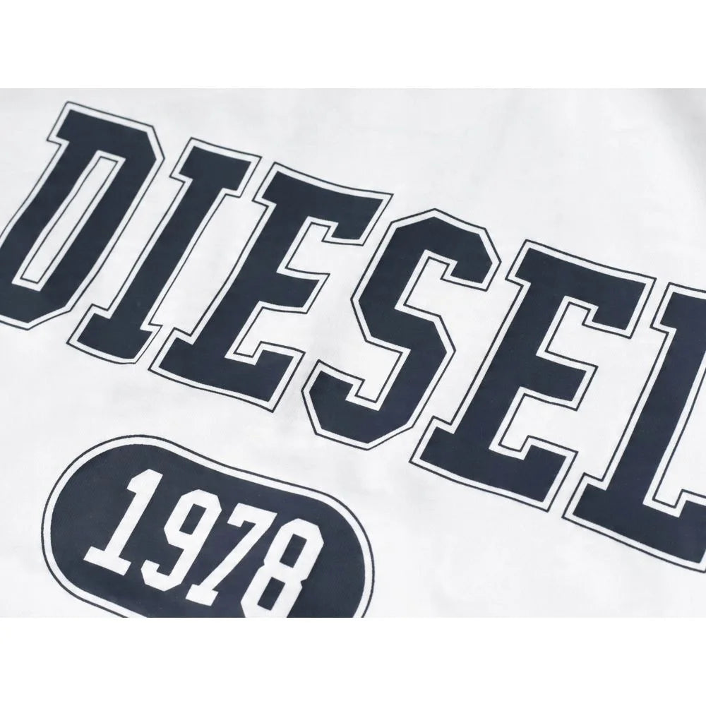 Diesel White Cotton T-Shirt - T-Shirts