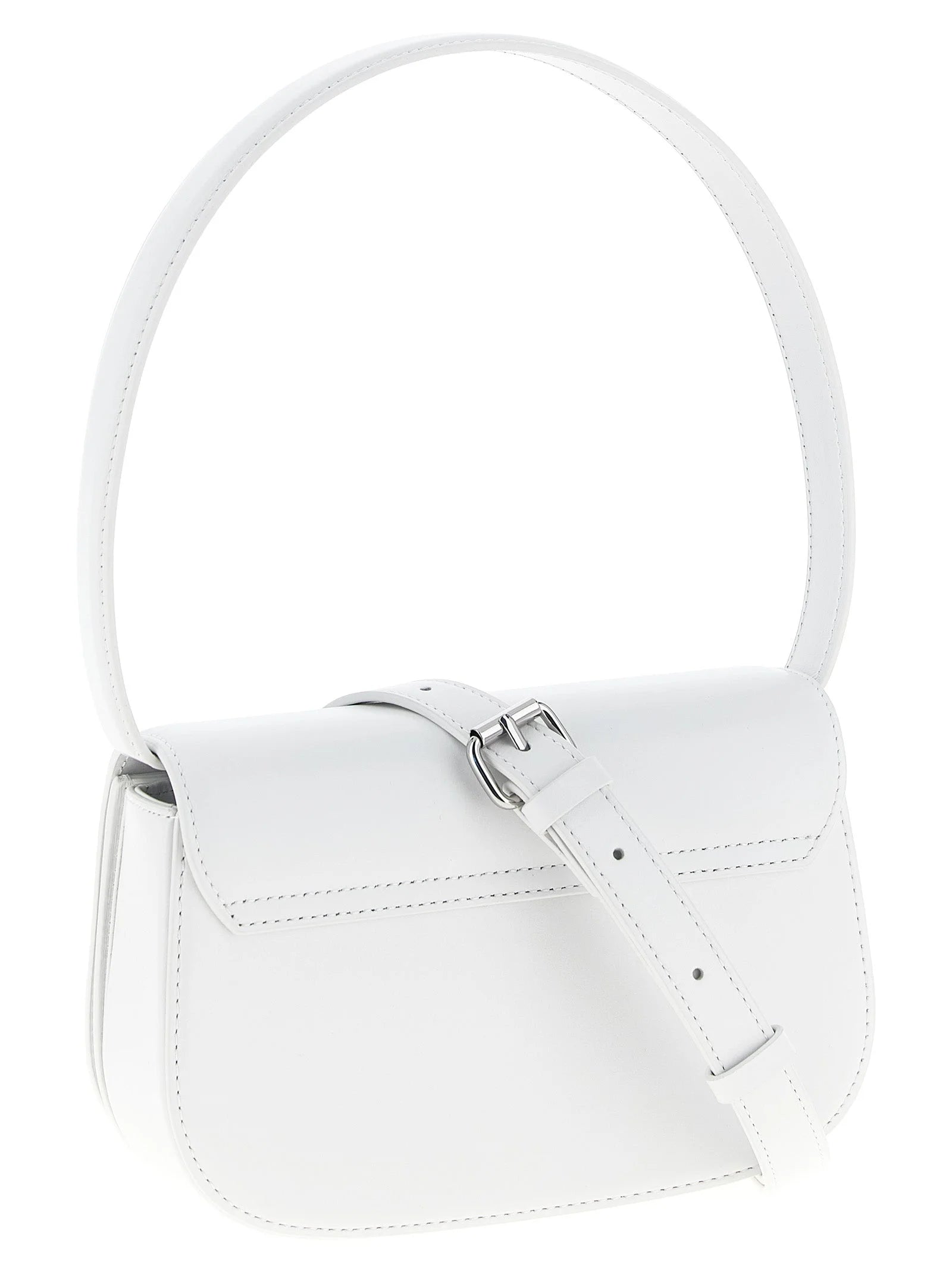 Diesel White Cowhide Shoulder Bag