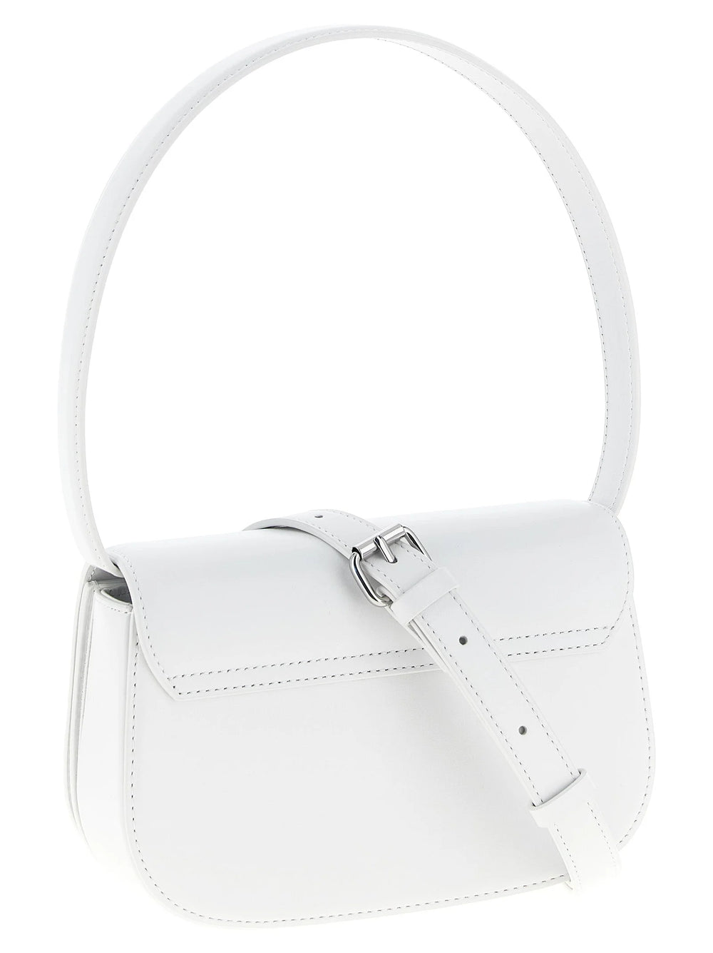 Diesel White Cowhide Shoulder Bag